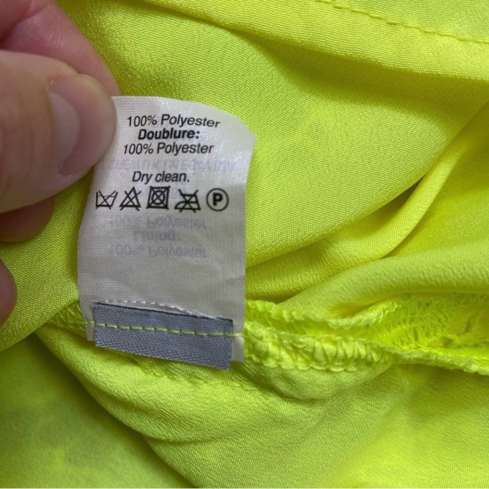 J. Crew Collection Neon Yellow Crochet Sleeveless Sheath Dress Size 4 Classic - Picture 12 of 16